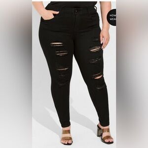 Torrid Black Bombshell Distressed Jeans